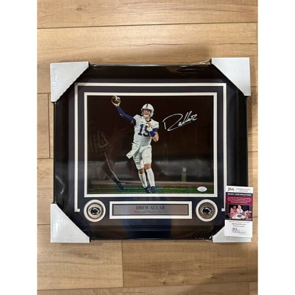 Drew Allar signed autographed Penn State Nittany Lions 11x14 photo Framed JSA